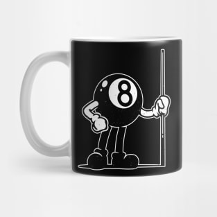 Billiards Cue Sports 8-Ball vintage Cartoon Mug